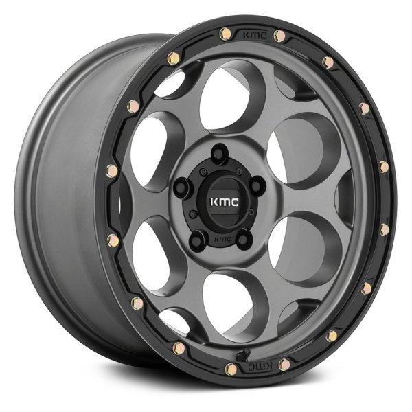 KMC KM541 17" 8,5J ET18 5x127 Satin Gray Black Lip