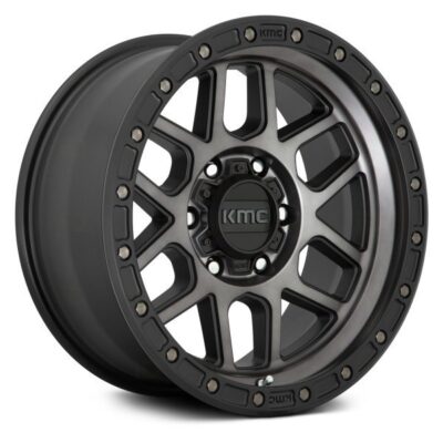 KMC KM544 17" 9J ET-12 5x127 Satin Black with Gray Tint