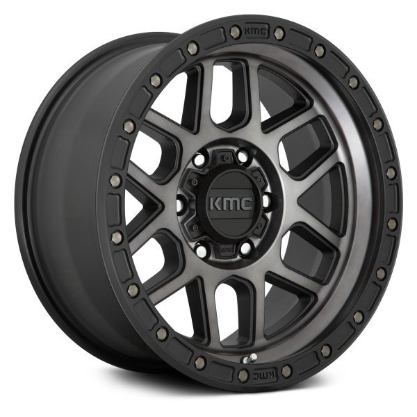 KMC KM544 17" 9J ET18 6x139,7 Satin Black with Gray Tint