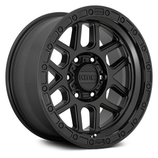 KMC KM544 20" 9J ET18 6x114,3 Satin Black with Gloss Black Lip