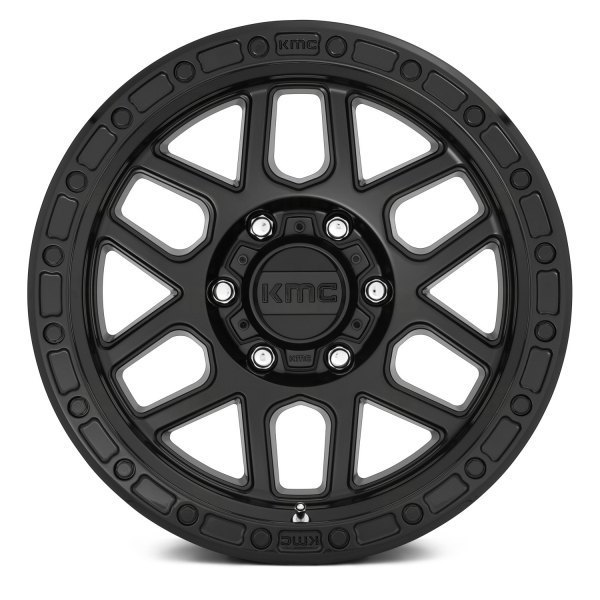 KMC KM544 20" 9J ET18 6x114,3 Satin Black with Gloss Black Lip - obrazek 3