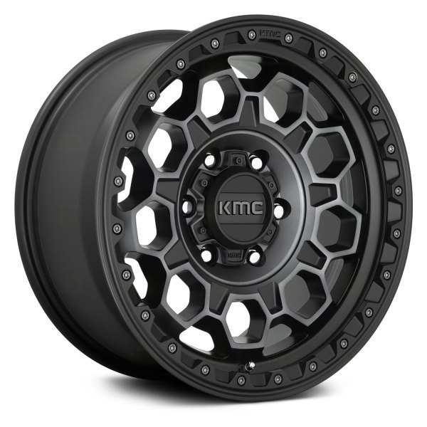 KMC KM545 17" 9J ET-12 5x127 Satin Black with Gray Tint - obrazek 2