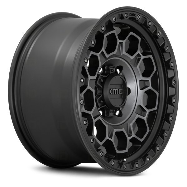 KMC KM545 17" 9J ET-12 5x127 Satin Black with Gray Tint - obrazek 4