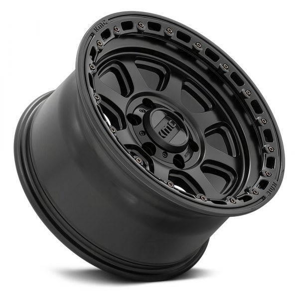 KMC KM548 17" 9J ET0 6x135 Satin Black with Gloss Black Lip - obrazek 4