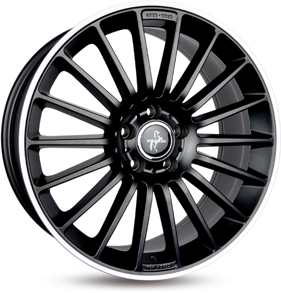 Keskin KT15 19" 8,5J ET30 5x112 Matt Black Lip Polish