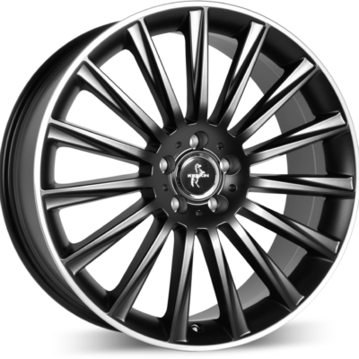 Keskin KT18 20" 9,5J ET30 5x112 Matt Black Lip Polish