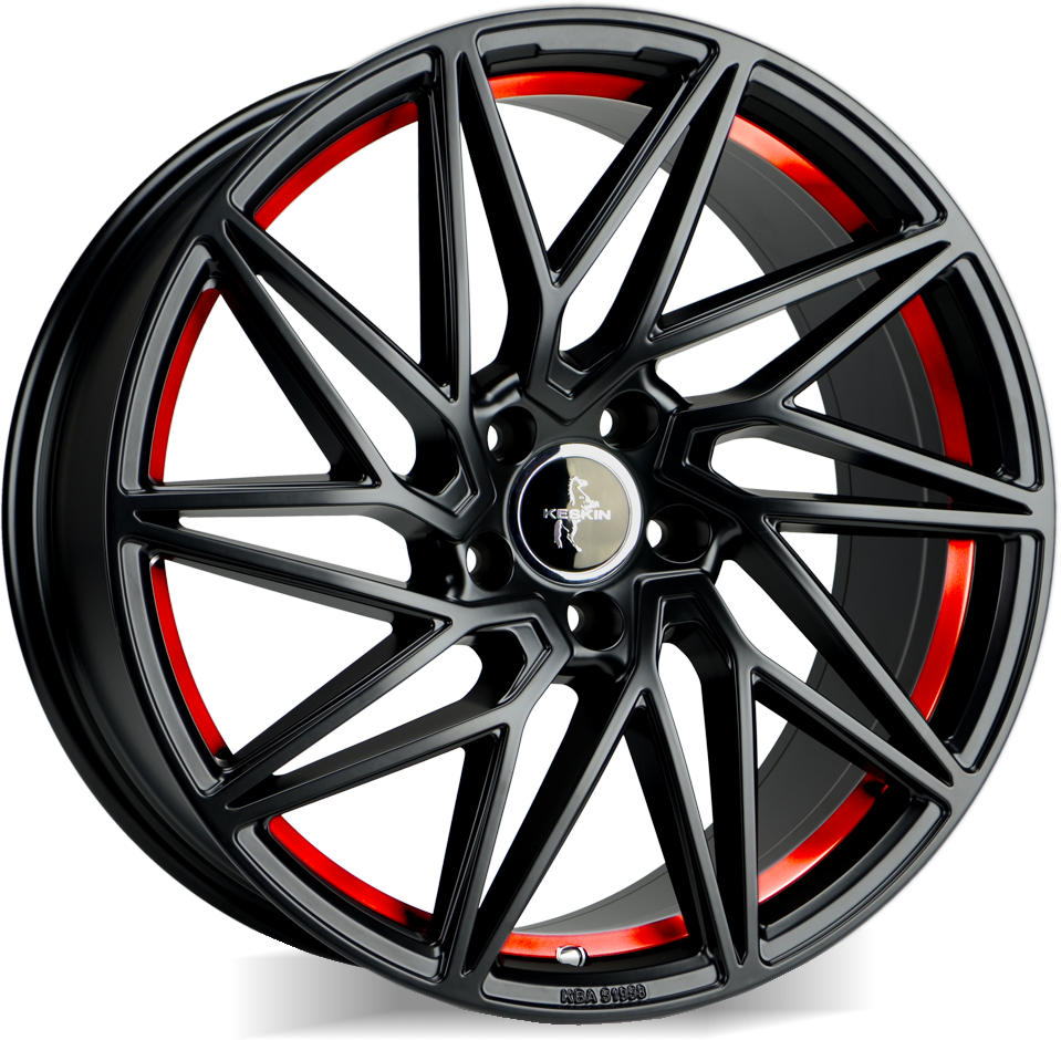 Keskin KT20 20" 8,5J ET45 5x112 Matt Black Red Inside