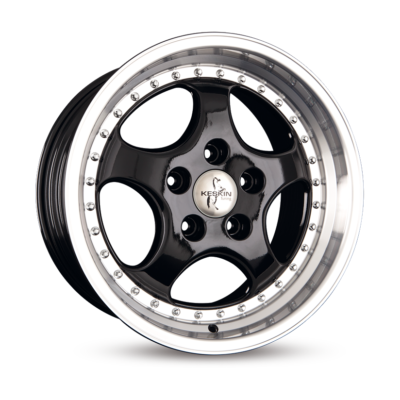 Keskin KT2 CUP 18" 8,5J ET52 + 9,5J ET52 5x130 Black Lip Polish