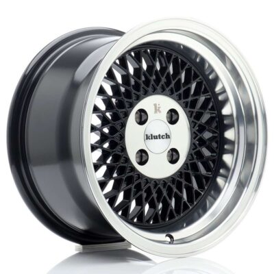 Klutch SL1 16" 8J ET15 4x100 Gloss Black w/Machined Lip