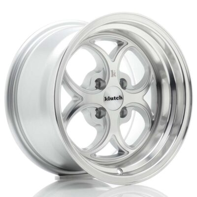 Klutch SL2 15" 8,5J ET17 4x100 Silver w/Machined Lip