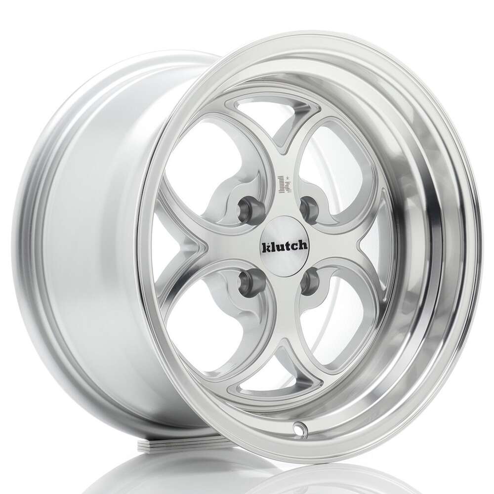 Klutch SL2 15" 8,5J ET17 4x100 Silver w/Machined Lip