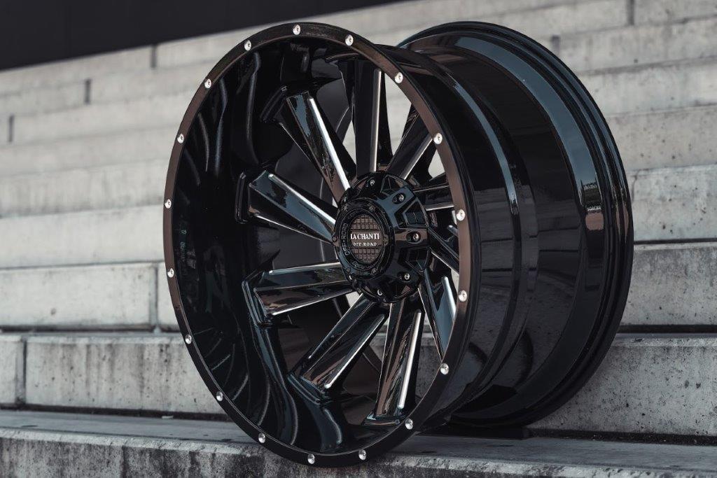 La Chanti LC-OF10 22" 12J ET-44 5x127/5x139,7 Gloss Black Milled - obrazek 3