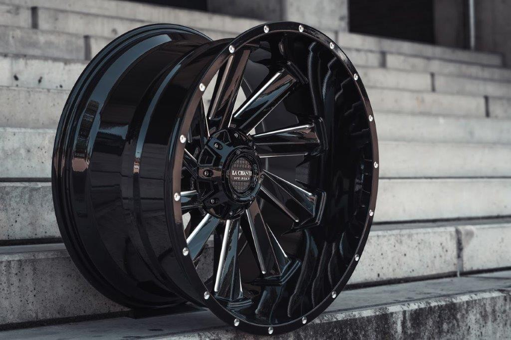 La Chanti LC-OF10 22" 12J ET-44 5x127/5x139,7 Gloss Black Milled - obrazek 4