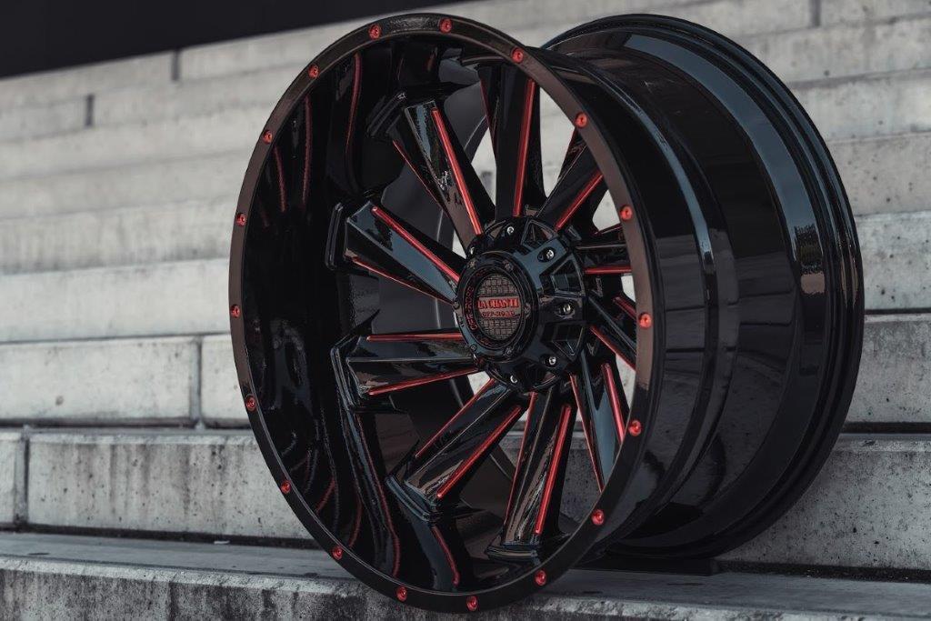 La Chanti LC-OF10 22" 12J ET-44 6x135/6x139,7 Gloss Black Red - obrazek 3
