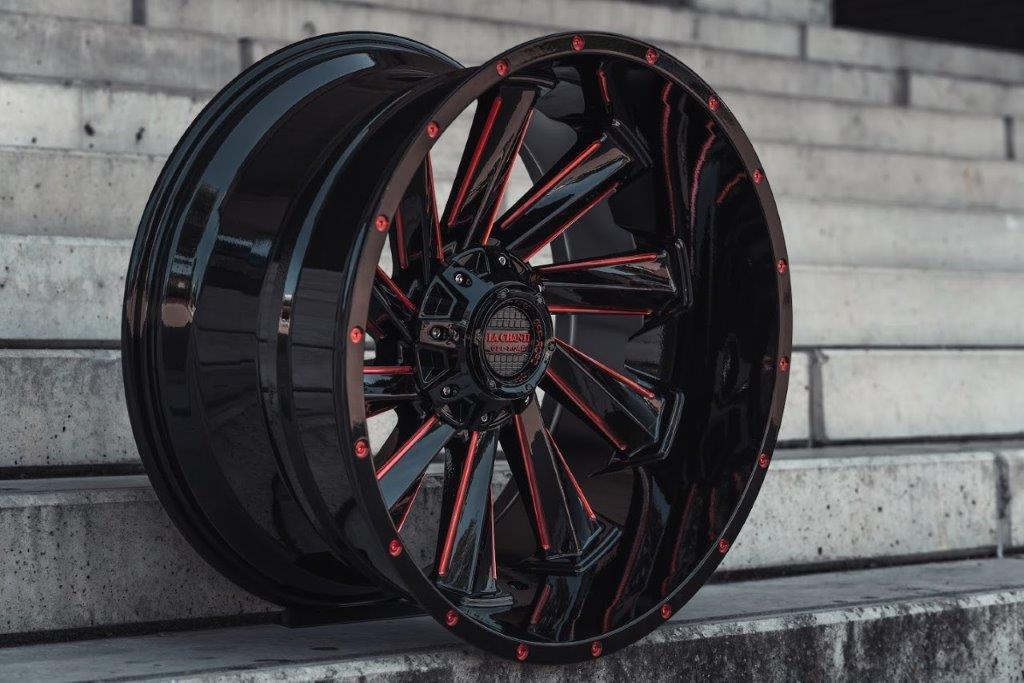 La Chanti LC-OF10 22" 12J ET-44 6x135/6x139,7 Gloss Black Red - obrazek 4