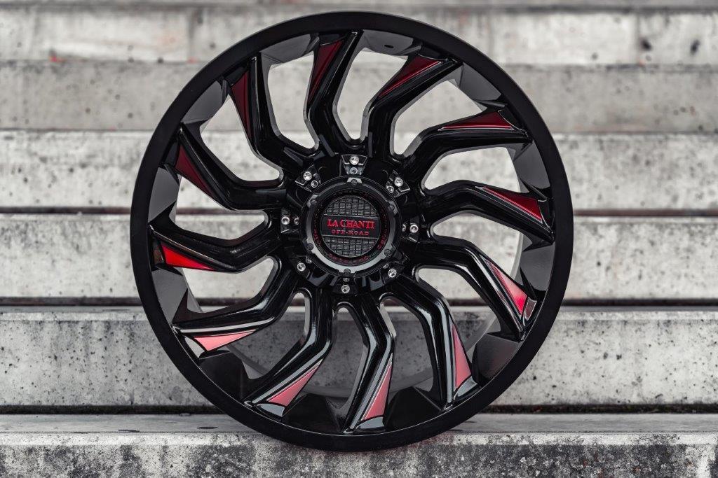 La Chanti LC-OF12 20" 12J ET-25 5x139,7 Gloss Black Red - obrazek 2