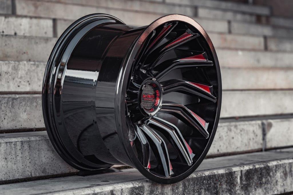 La Chanti LC-OF12 20" 12J ET-25 5x139,7 Gloss Black Red - obrazek 8