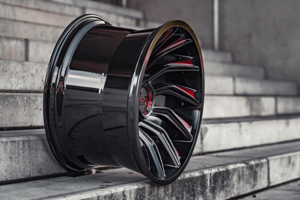 La Chanti LC-OF12 20" 12J ET-25 5x139,7 Gloss Black Red - obrazek 9