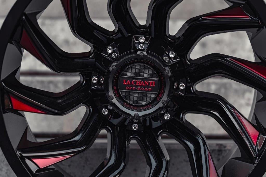 La Chanti LC-OF12 20" 12J ET-25 6x139,7 Gloss Black Red - obrazek 3