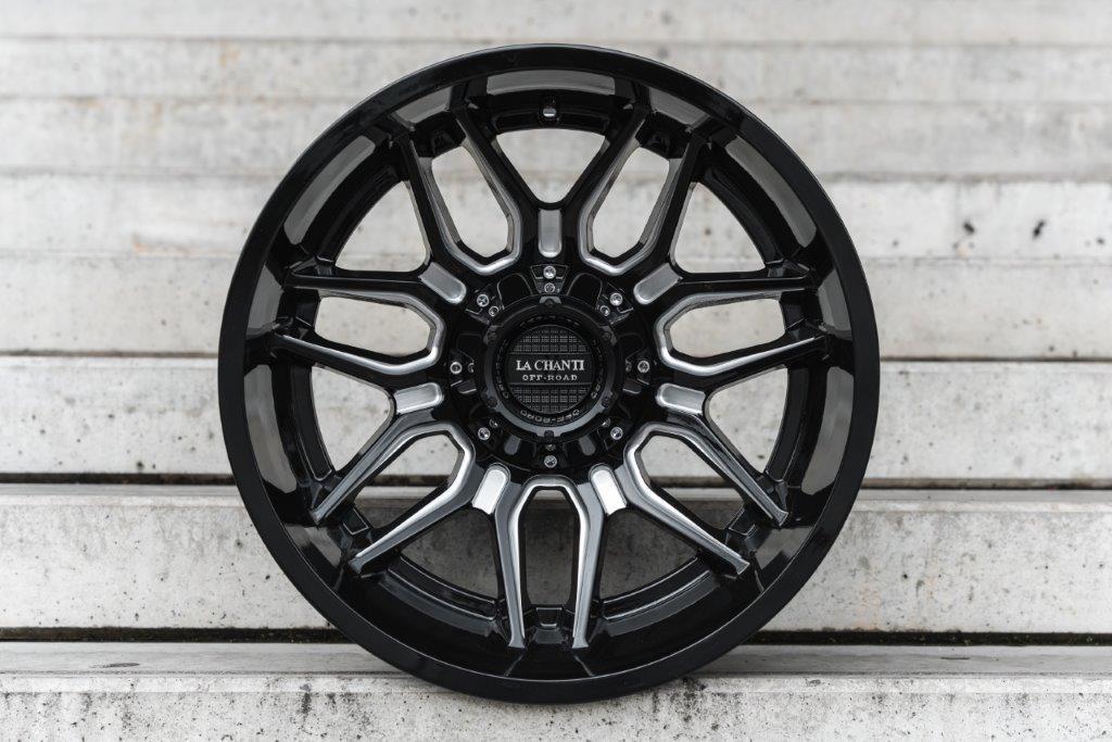 La Chanti LC-OF13 20" 12J ET-44 5x127/5x139,7 Gloss Black Milled - obrazek 2