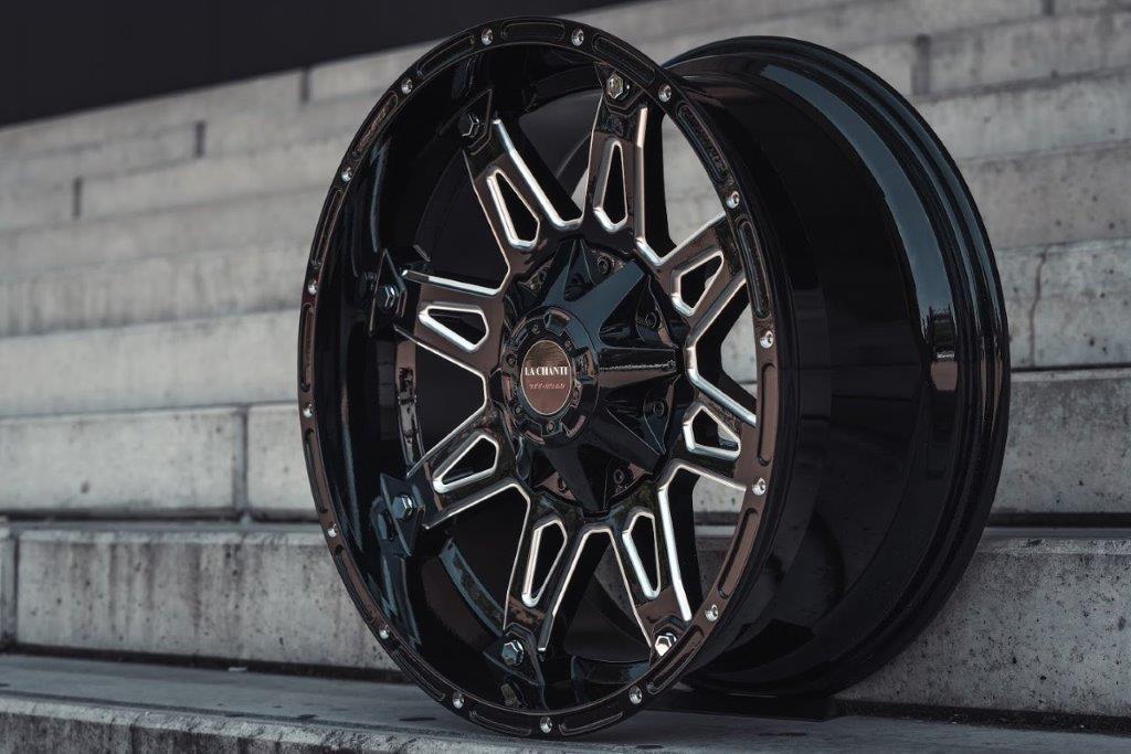 La Chanti LC-OF1 20" 9J ET0 6x136/6x139,7 Gloss Black Milled Spockes - obrazek 3