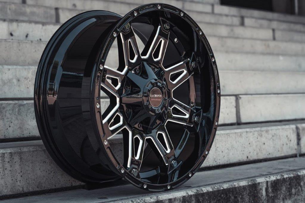 La Chanti LC-OF1 20" 9J ET0 6x136/6x139,7 Gloss Black Milled Spockes - obrazek 4