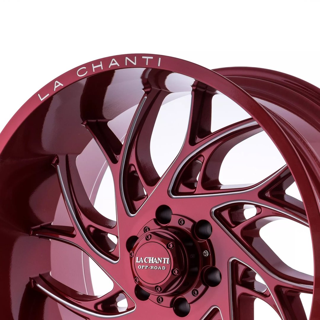 La Chanti LC-OF20 22" 11,5J ET-25 5x139,7 Glossy Red Milled - obrazek 4