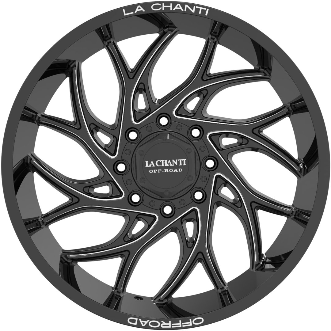 La Chanti LC-OF20 22" 11,5J ET-25 6x139,7 Glossy Black Milled - obrazek 3