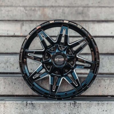 La Chanti LC-OF3 20" 9J ET0 5x127/5x139,7 Gloss Black Milled Spockes