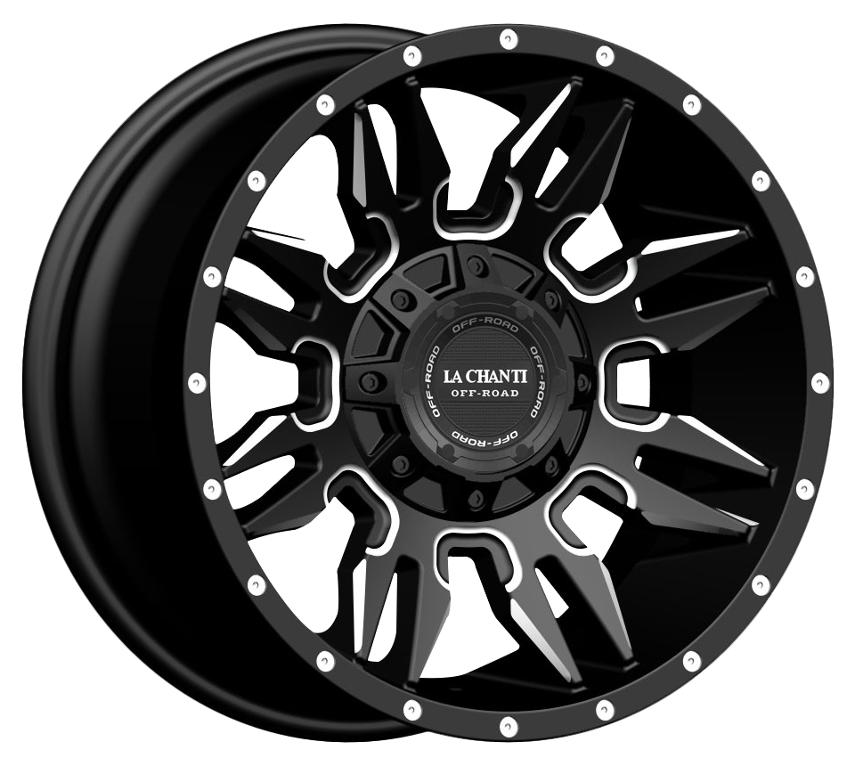 La Chanti LC-OF5 20" 10J ET0 6x135/6x139,7 Gloss Black Milled Spockes - obrazek 2