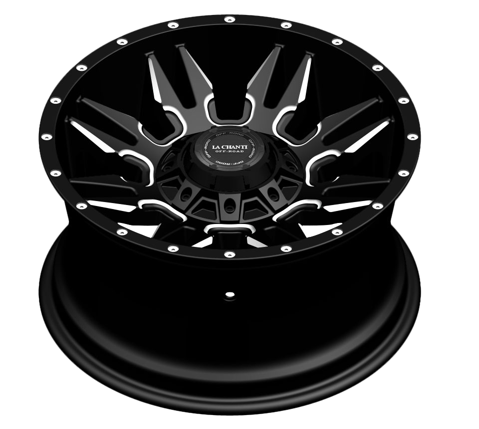 La Chanti LC-OF5 20" 10J ET0 6x135/6x139,7 Gloss Black Milled Spockes - obrazek 3