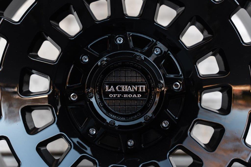La Chanti LC-OF6 20" 10J ET-25 5x127/5x139,7 Gloss Black with Polished Ring - obrazek 7