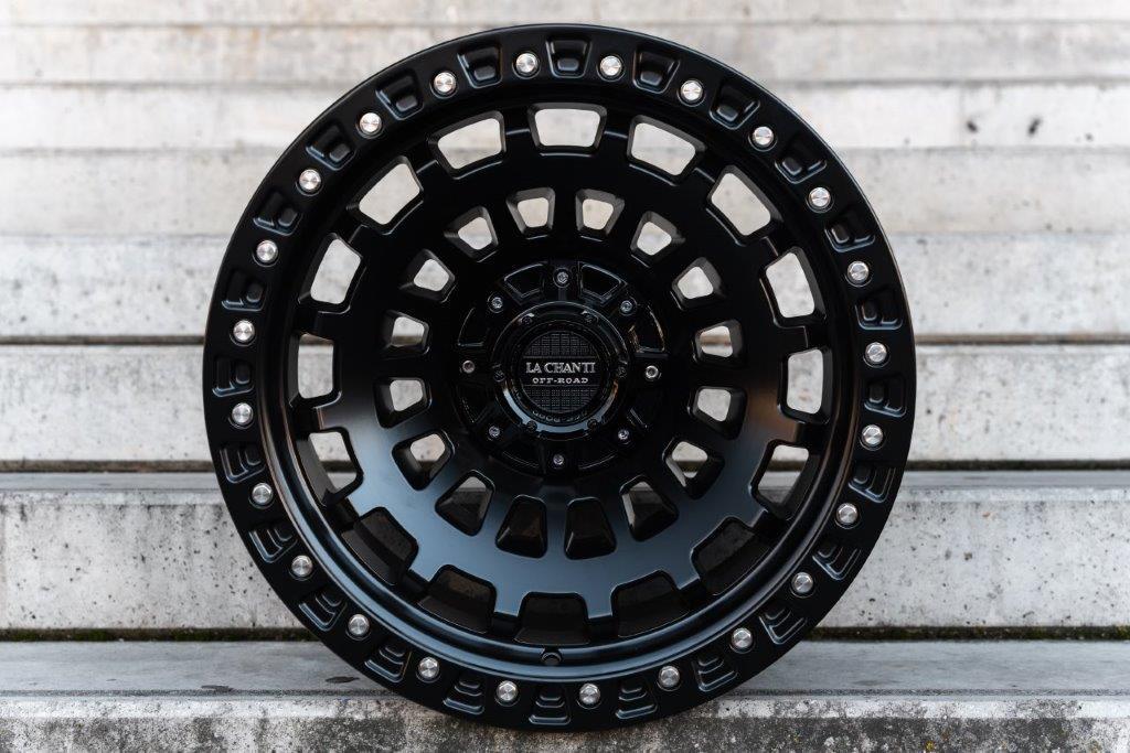 La Chanti LC-OF6 20" 10J ET-25 5x127/5x139,7 Matt Black with Black Ring - obrazek 2