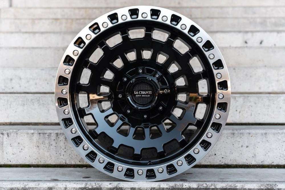 La Chanti LC-OF6 20" 12J ET-25 6x135/6x139,7 Gloss Black with Polished Ring