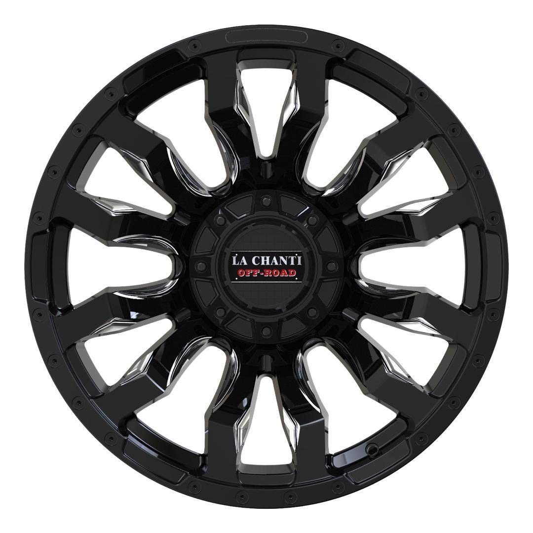 La Chanti LC-OF7 20" 12J ET-25 5x127/5x139,7 Gloss Black - obrazek 3