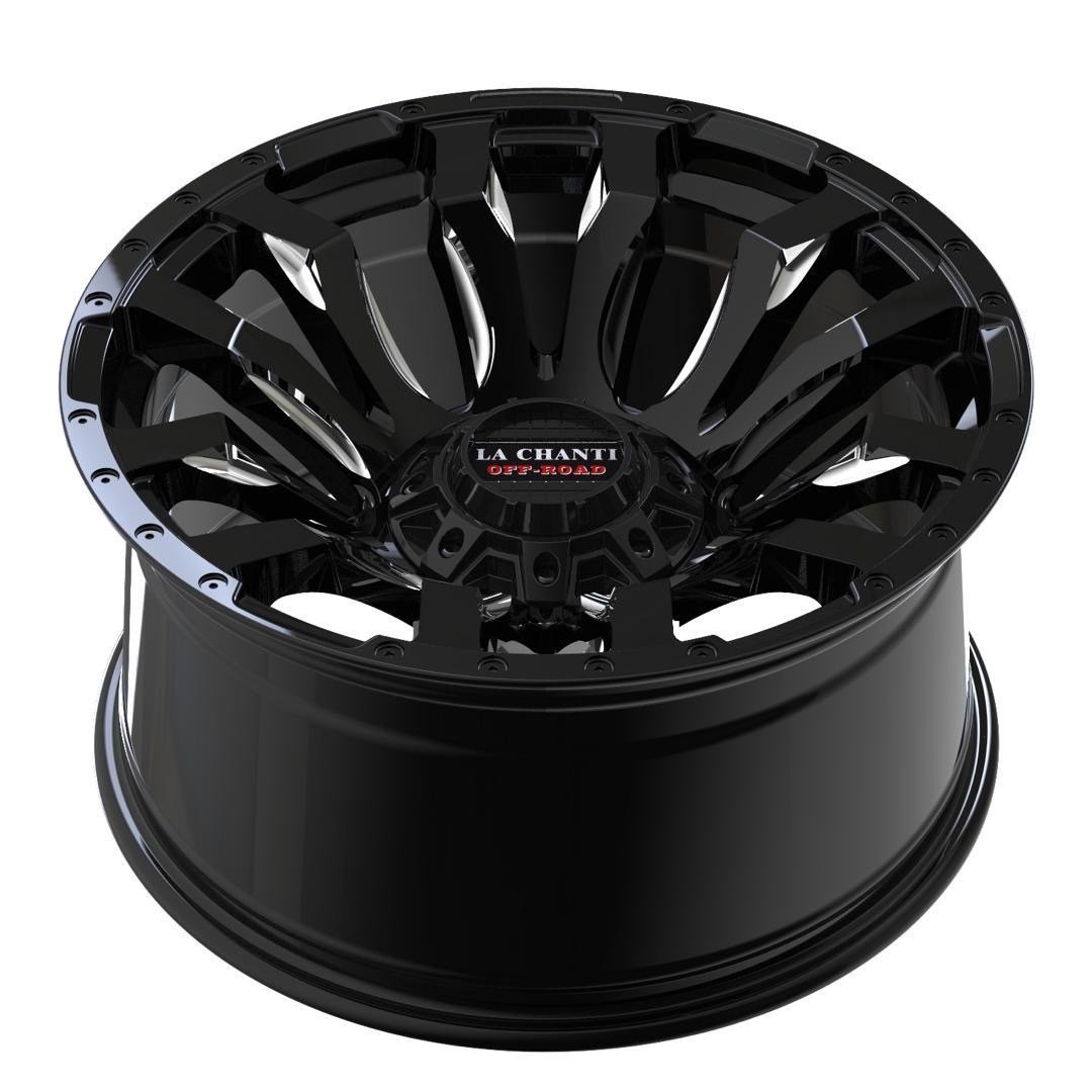 La Chanti LC-OF7 20" 12J ET-25 5x127/5x139,7 Glossy Black Milled - obrazek 4