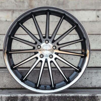 La Chanti LC-P12 20" 9J ET35 + 10,5J ET42 5x112 Black Machined SS Lip