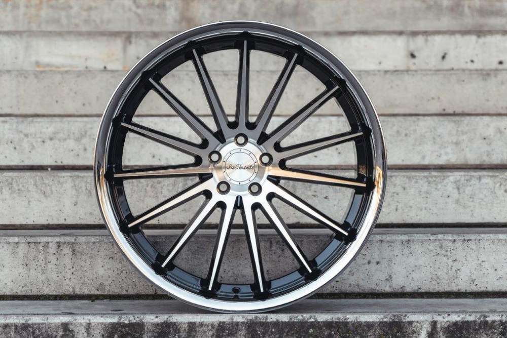 La Chanti LC-P12 20" 9J ET35 + 10,5J ET42 5x112 Black Machined SS Lip