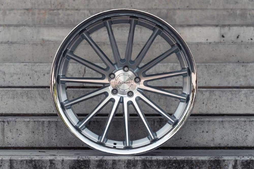 La Chanti LC-P12 20" 9J ET35 + 10,5J ET42 5x120 Silver Machined SS Lip