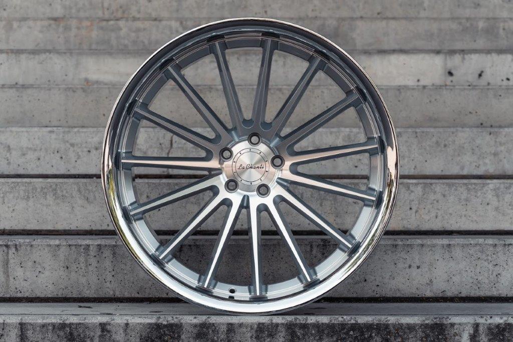 La Chanti LC-P12 20" 9J ET35 + 10,5J ET42 5x120 Silver Machined SS Lip - obrazek 2