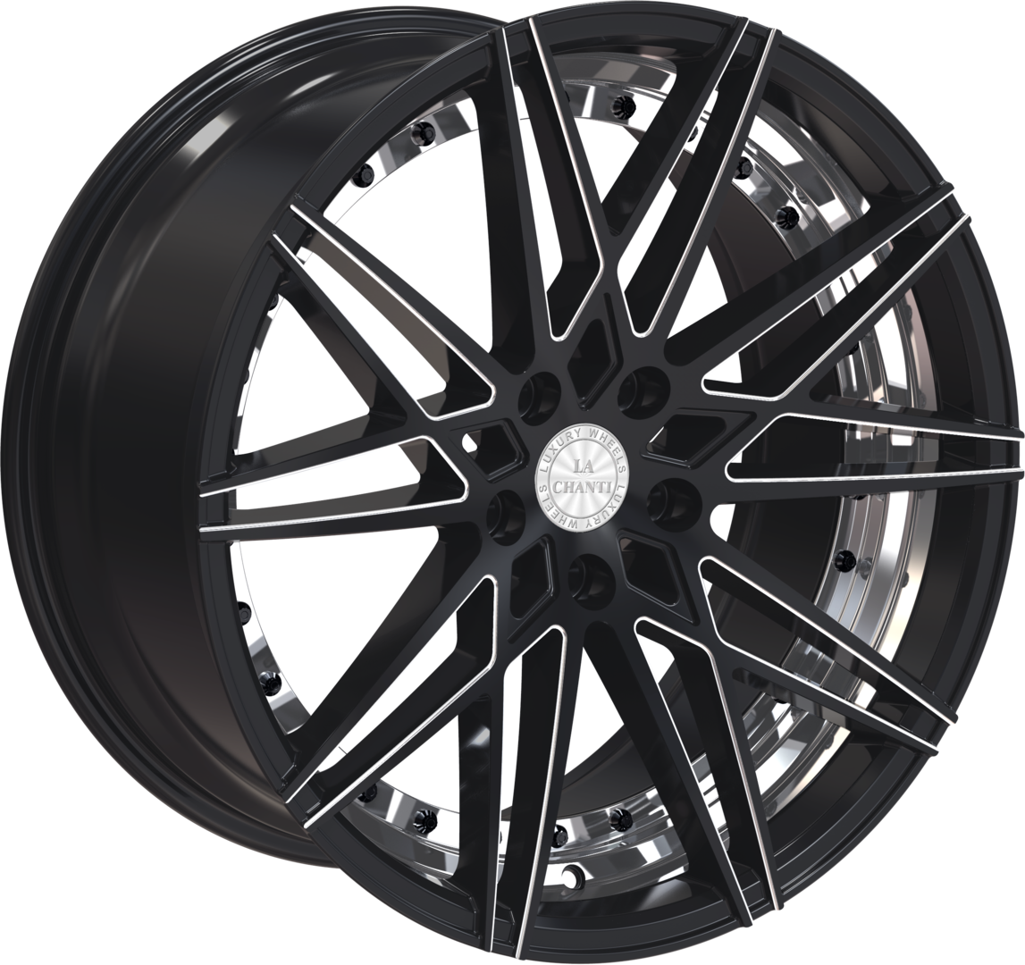 La Chanti LC-P1 20" 10J ET38 5x112 Gloss Black Milled Spockes - obrazek 2