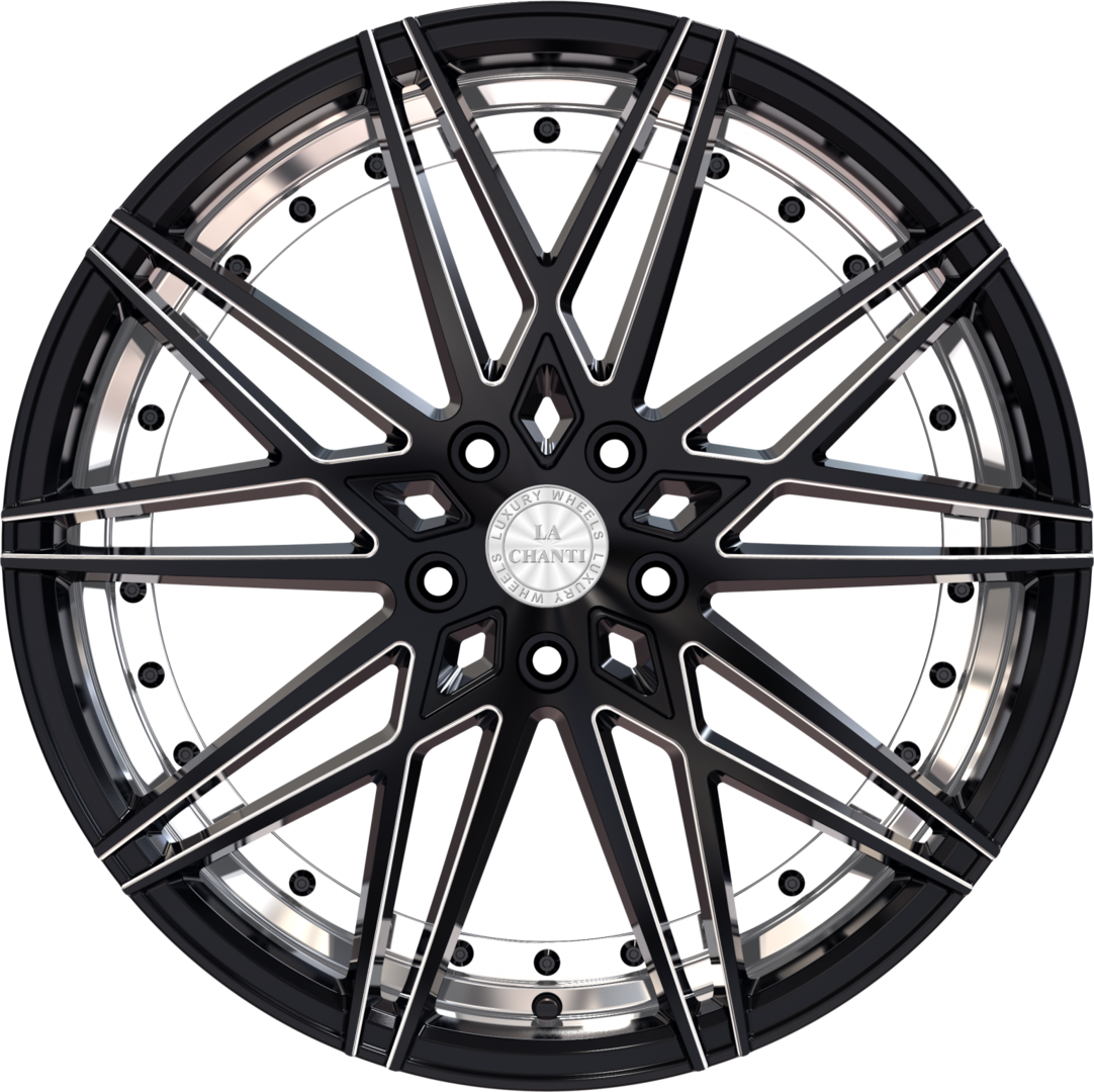 La Chanti LC-P1 20" 10J ET38 5x112 Gloss Black Milled Spockes - obrazek 3