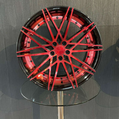 La Chanti LC-P1 20" 10J ET38 5x112 Gloss Black Red Spockes