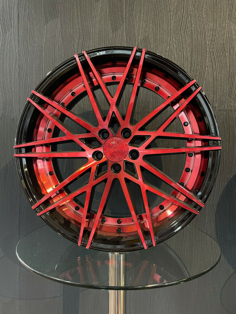 La Chanti LC-P1 20" 10J ET38 5x112 Gloss Black Red Spockes - obrazek 5