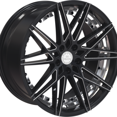 La Chanti LC-P1 20" 8,5J ET40 + 10J ET38 5x112 Gloss Black Milled Spockes