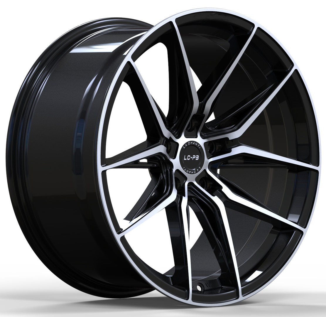 La Chanti LC-P3 19" 8,5J ET35 + 9,5J ET35 5x114,3 Black Machined - obrazek 2