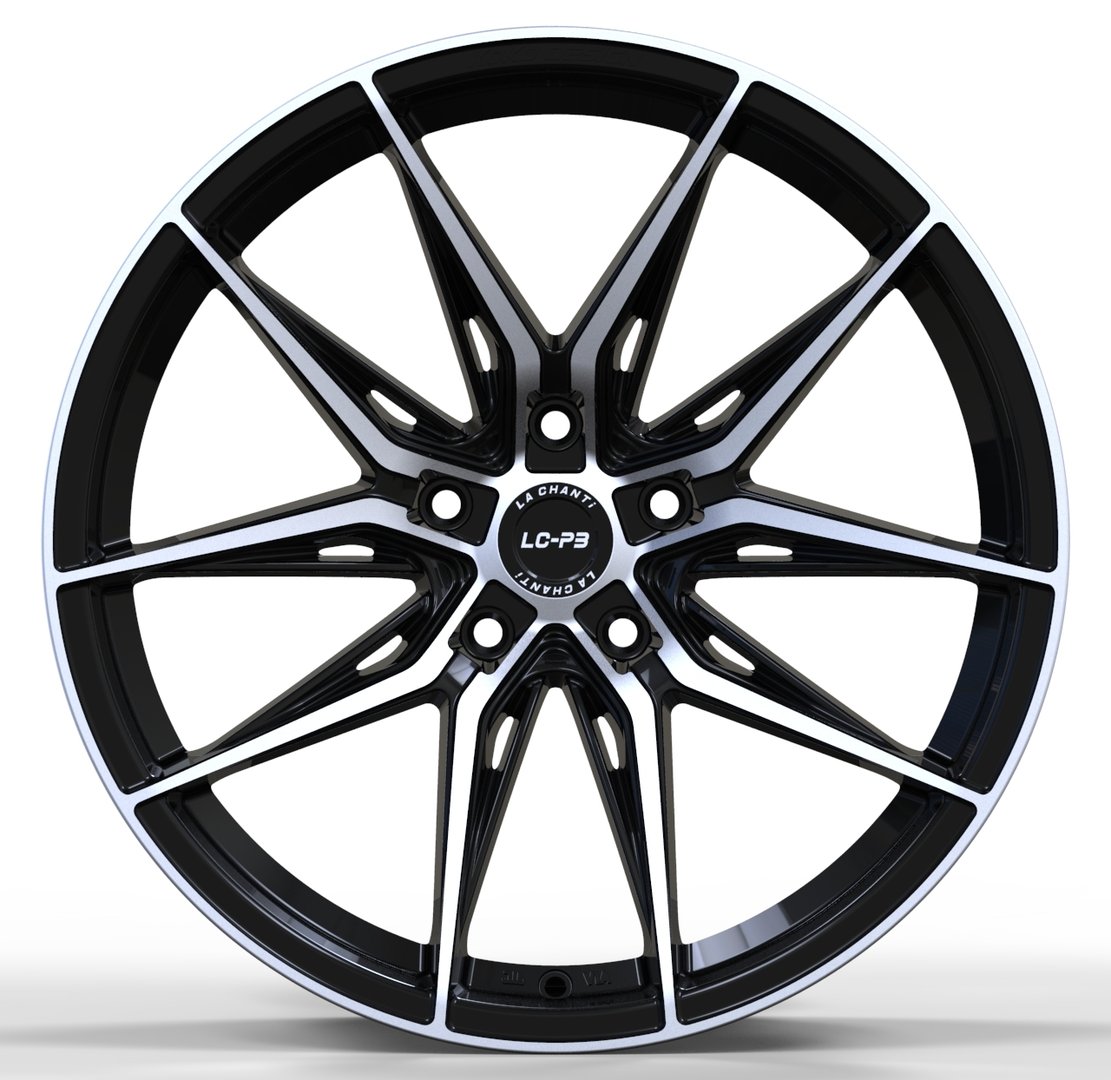 La Chanti LC-P3 19" 8,5J ET42 + 9,5J ET40 5x112 Black Machined - obrazek 3