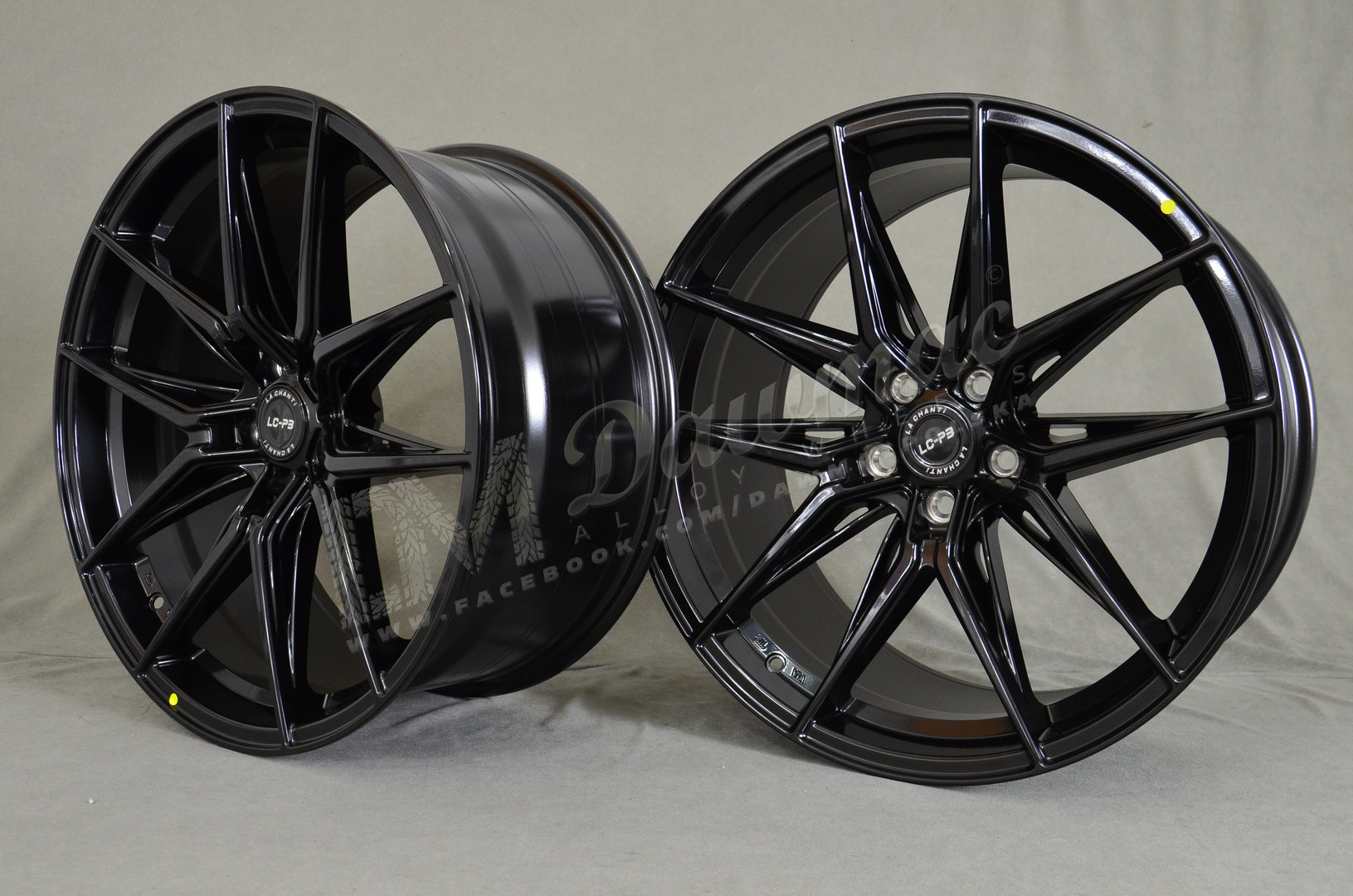 La Chanti LC-P3 20" 9J ET23/ET35 + 10J ET28/ET45 5x112 Glossy Black - obrazek 5