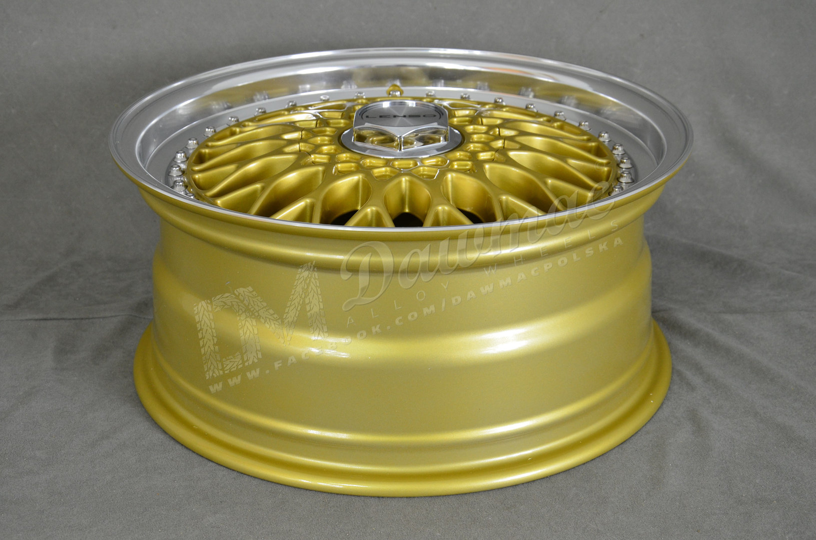 Lenso BSX 16" 7,5J ET35 4x98-4x114,3 Gold & Mirror Dish - obrazek 7