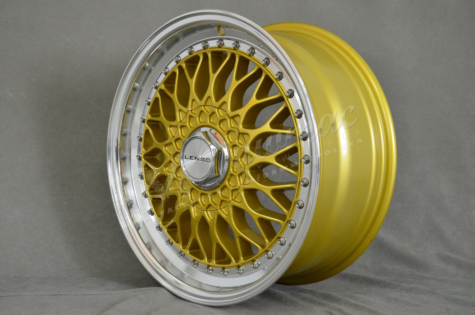 Lenso BSX 16" 7,5J ET35 5x98-5x120 Gold & Mirror Dish - obrazek 4